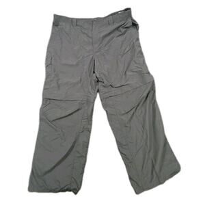 Columbia Silver Ridge Convertible Pant Mens 42x28 Gray Hiking Omni-Shade UPF 50